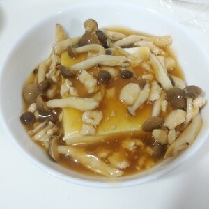 寒い日の定番♩きのこあんかけ豆腐